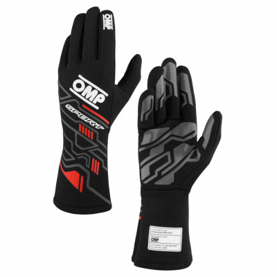 Gants OMP Sport FIA NOIR / ROUGE 8856 2018 2024