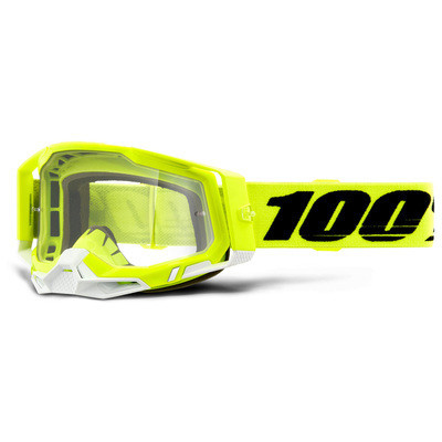 Masque 100% Racecraft 2 jaune fluo - Planet Motorsport