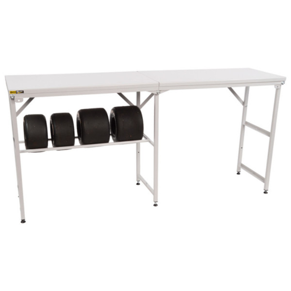 Rail pour roues kart pour table pliable large