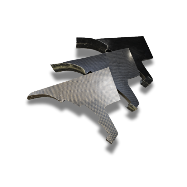 Plaque porte n° pour écope K3+ Noir/ Kevlar/ Carbone