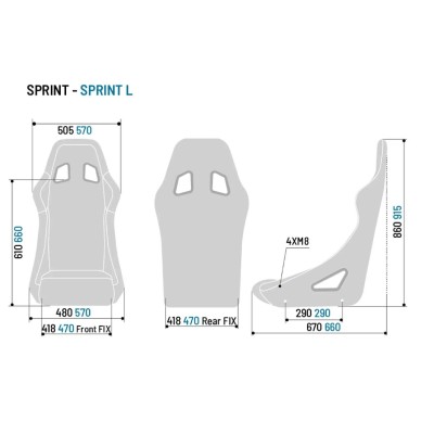 Baquet SPARCO SPRINT+ SKY FIA Noir – Siège Compétition Automobile