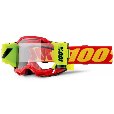 Masque 100% Accuri 2 Forecast rouge - Planet Motorsport