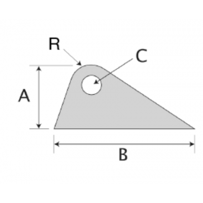 Support acier à souder universel forme triangulaire (Support T)